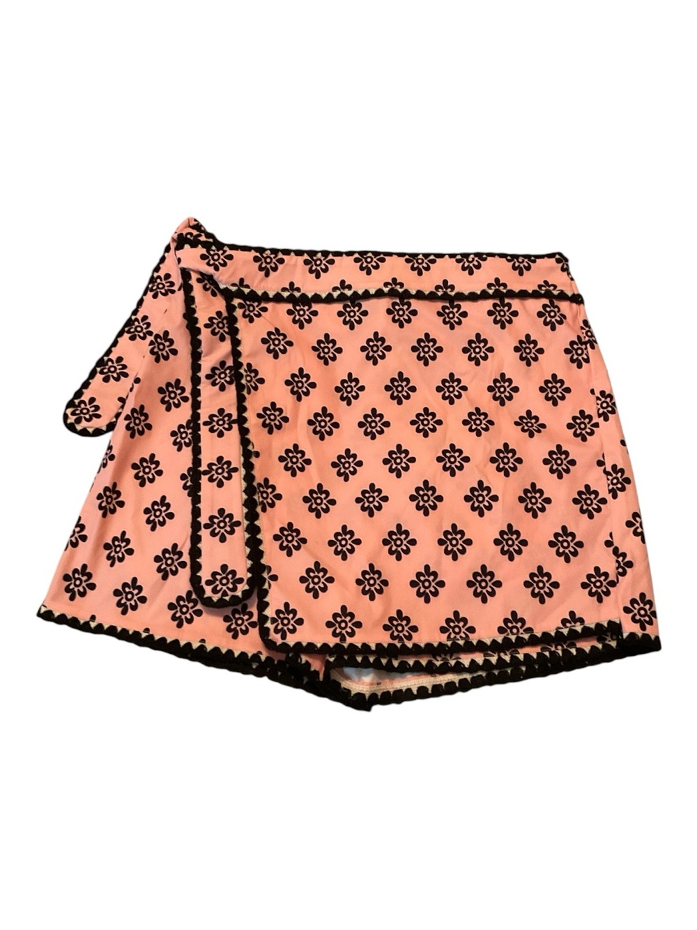 Women’s Pink and Black Wrap Skort